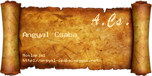 Angyal Csaba névjegykártya